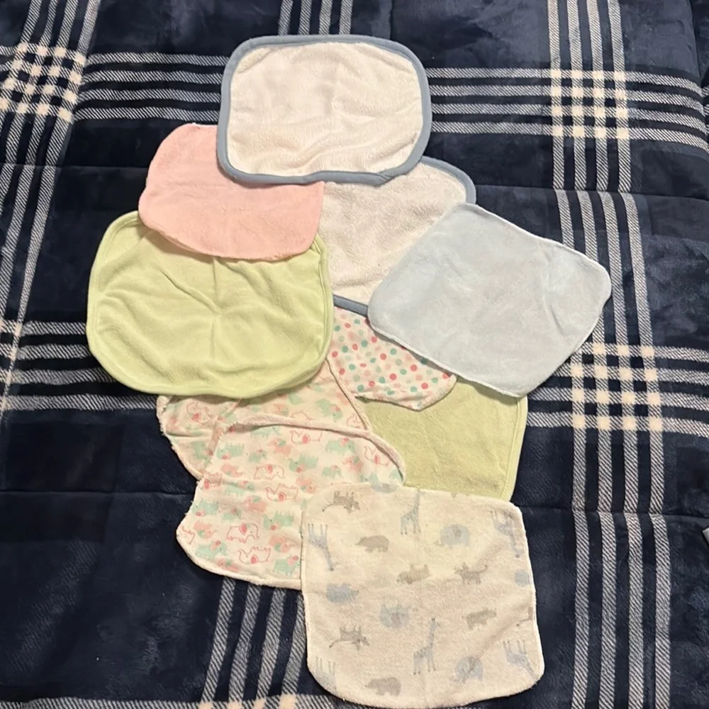Assorted Baby Washcloths Set of 10 towels.